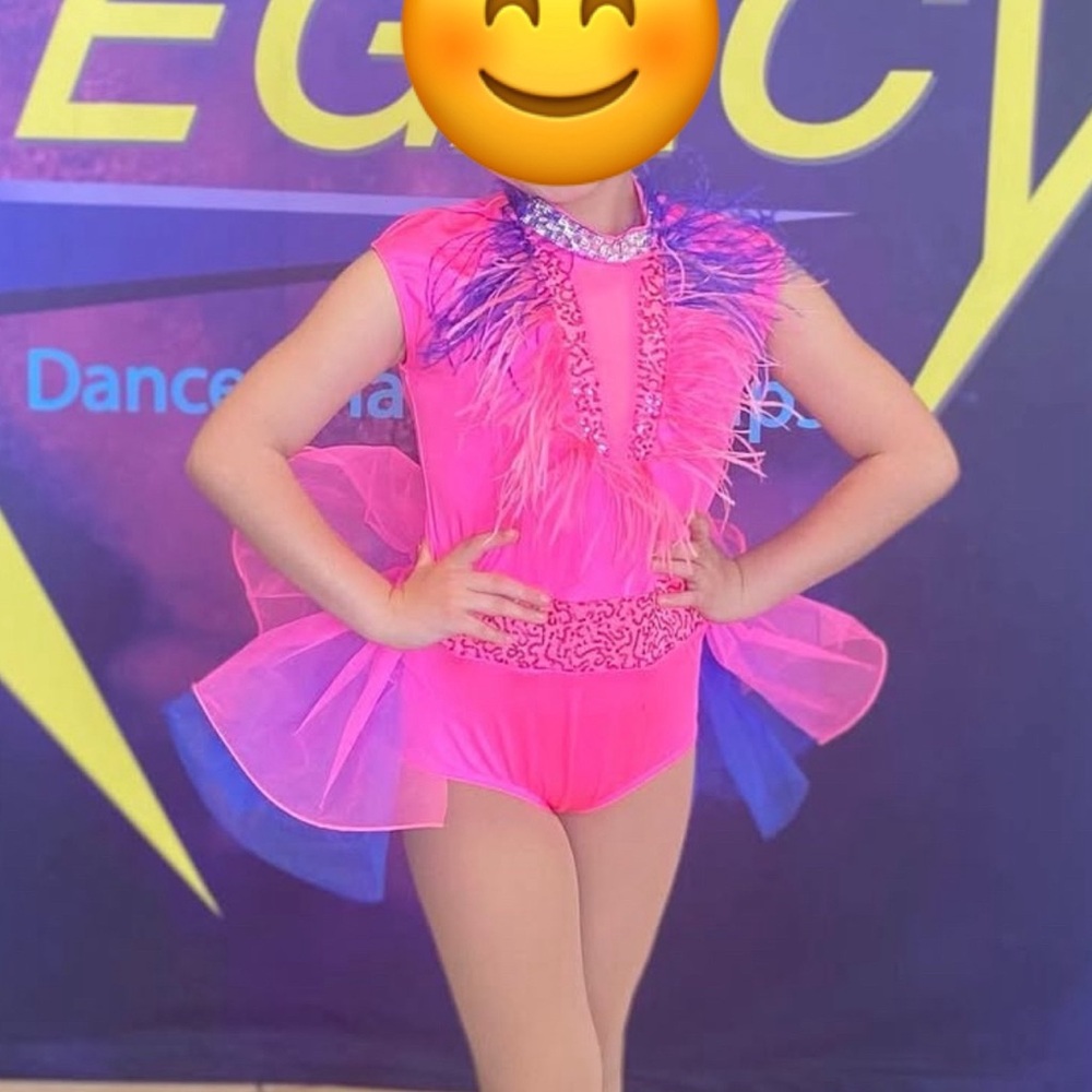 Weissman Neon Pink and Purple Dance Costume